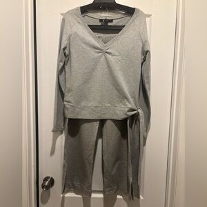 Express Gray V-Neck Set